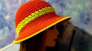 Летняя шляпка, панамка крючком. Подробное видео для начинающих.
