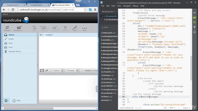 24. Activity Create a responsive Contact Form using PHP & Bootstrap Part 3 - PHP смотреть онлайн
