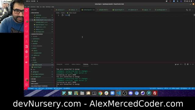AM Coder - Liquidjs, Mongoose, Express Build #4 - Index Route смотреть онлайн