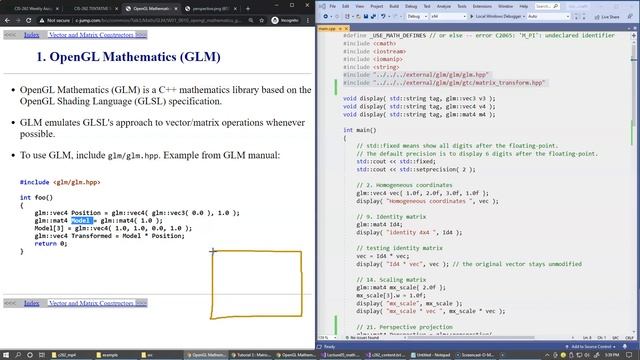 5.23 GLM, OpenGL Mathematics library смотреть онлайн