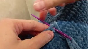 Сшиваю 2 вязаных крючком полотна невидимым швом