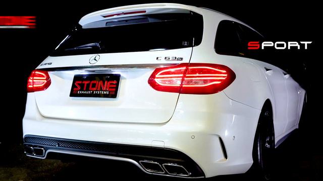 Mercedes AMG M177 S205 C63s Stone Exhaust Cat-less Downpipe sound смотреть онлайн