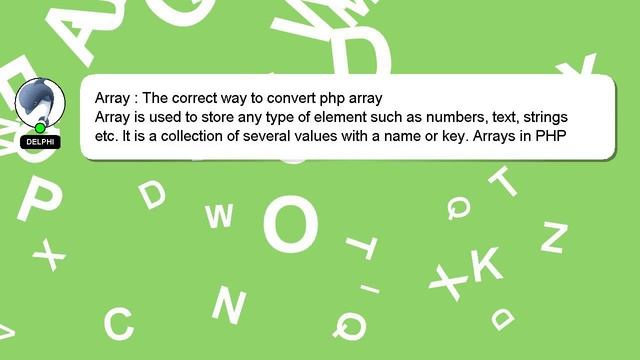 Array : The correct way to convert php array смотреть онлайн