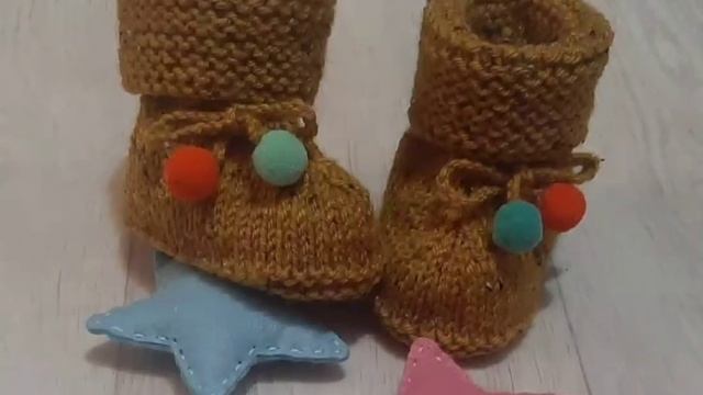 Красивые вязаные пинетки спицами для новорожденных : принимаю заказы ?8702 358 22 08 смотреть онлайн