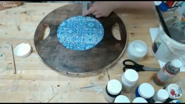 Декупаж подноса. Техника декупажа для начинающих. Project diy.