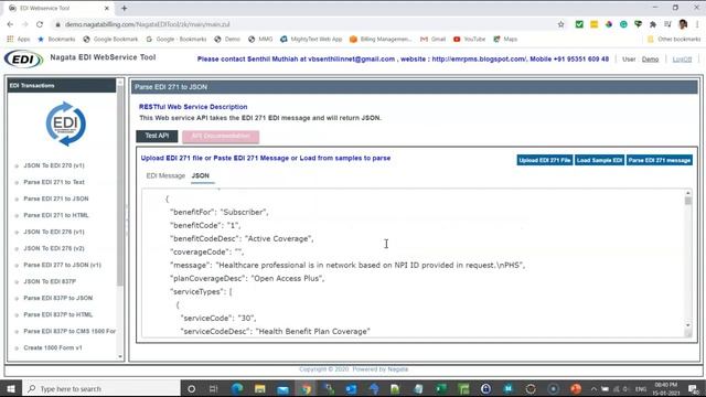 Parse EDI 271 To JSON смотреть онлайн