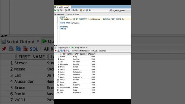 SQL - Flashback смотреть онлайн