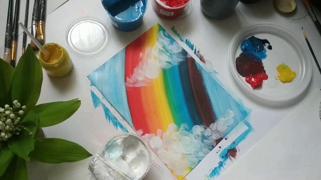 Рисуем РАДУГУ гуашью с особенными детьми. Часть 2 смотреть онлайн
