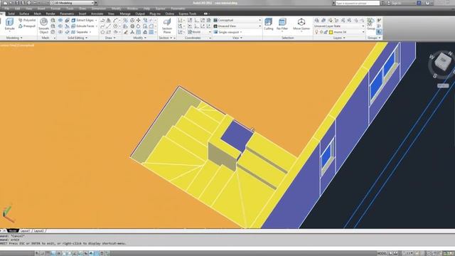 Tutorial Autocad 3D 2012 español: modelar una casa parte 5 смотреть онлайн
