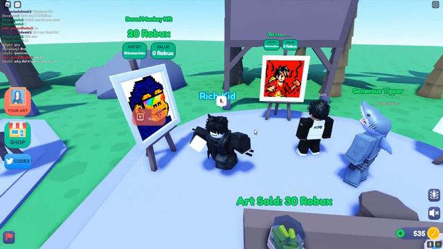 BUYING EVERY ART IN SERVER | Roblox starving artists смотреть онлайн