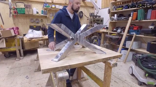 Coffee table with steel spider legs - Spalted Beech смотреть онлайн