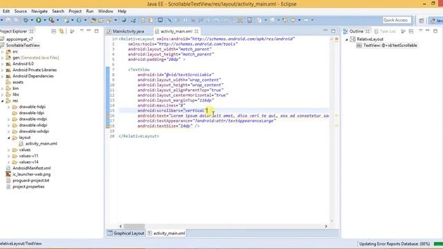 Making TextView Scrollable in Android Programmatically смотреть онлайн