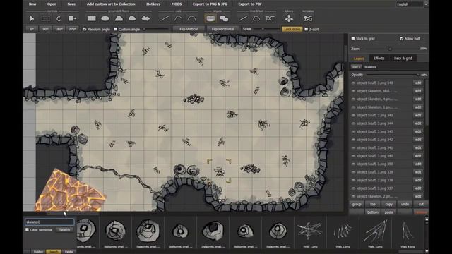 Boneyard Terrain Encounter Map: D&D map made in Dungeon Painter Studio смотреть онлайн