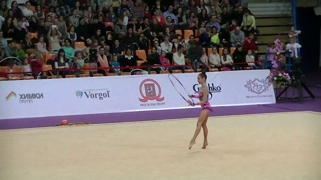 Isupova Olga (RUS) hoop Int Comp Junior Grand Prix Moscow 2015 смотреть онлайн