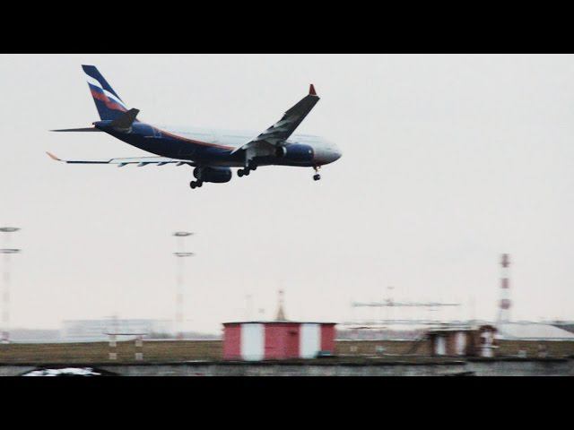 Посадка при порывистом ветре | Aeroflot Airbus A330 VQ-BBF | Москва, Шереметьево | 05.12.2015