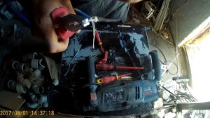 Перфоратор Bosch GBH-2-24-D ремонт переламаного кабеля