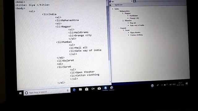 HTML Nested ordered and unordered list смотреть онлайн