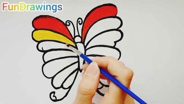 Как нарисовать Бабочку | Мультик - Раскраска | How to draw a butterfly || Fun Drawings смотреть онлайн