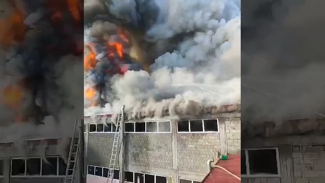 В дагестанском Буйнакске горит крыша ЦУМа. смотреть онлайн