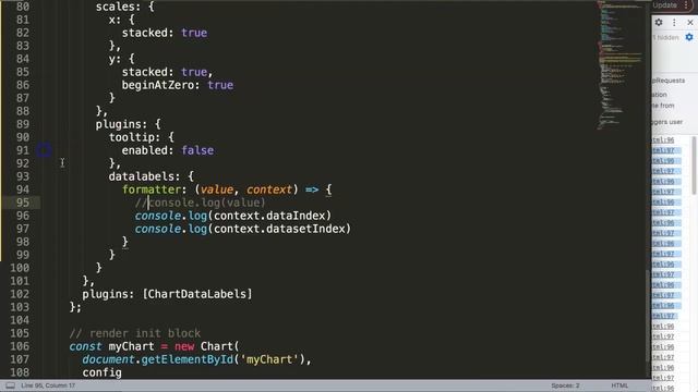 How to Sum Datapoint Values From Stacked Bar Chart in Chart js смотреть онлайн