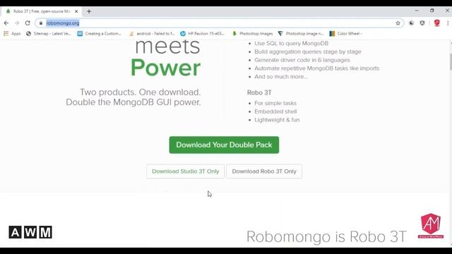 Installation Of MongoDB | Studio3T | Robo3T смотреть онлайн