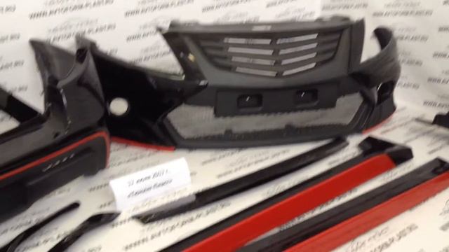 Сборный комплект для а/м Lada Granta sedan(цвет Черный трюфель/Матовый декорант/Красный) смотреть онлайн