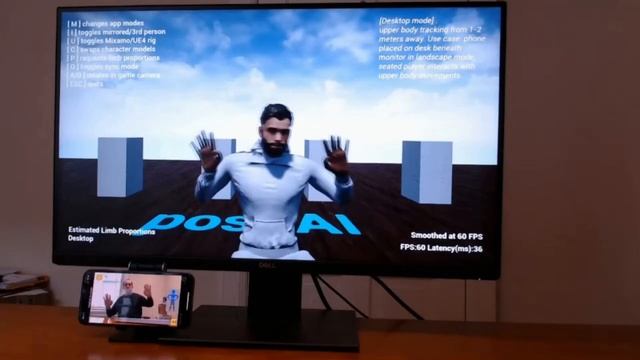 PoseAI realtime player mocap in Unreal Engine and Unity 3D смотреть онлайн
