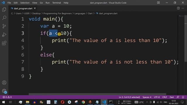 Dart Tutorial #6 - Conditional if else statement in Dart Programming смотреть онлайн