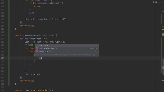 Самодельный Stream (часть 2): of, limit, skip, takeWhile, dropWhile, distinct, sorted, forEach и т. смотреть онлайн