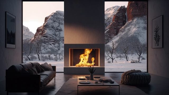 Отдохните в роскошной обстановке современная гостиная со звуками камина смотреть онлайн