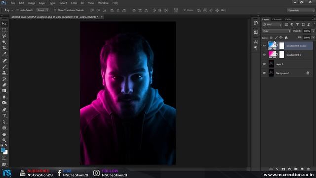 FASTEST Way to Portrait Dual Lighting Effect In Photoshop смотреть онлайн