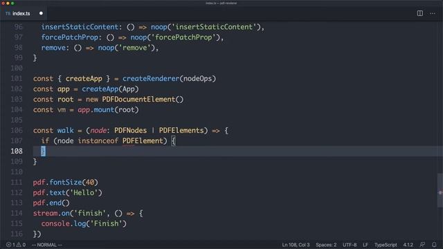 Writing to a PDF [Vue 3 Custom Renderers 4/7] смотреть онлайн