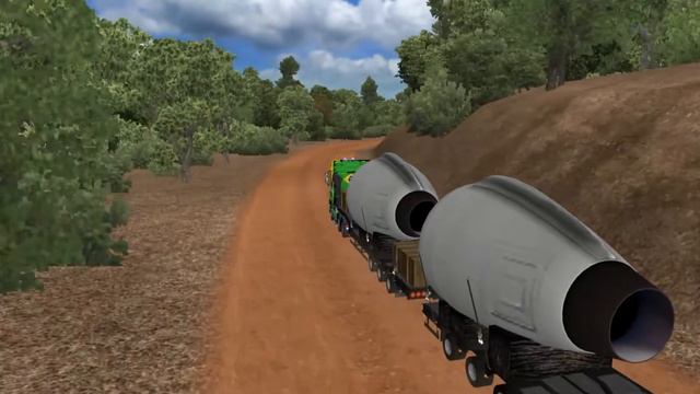 Euro Truck Simulator 2 | Heavy Airplane Engine Transport | ETS2 North Brazil Map смотреть онлайн