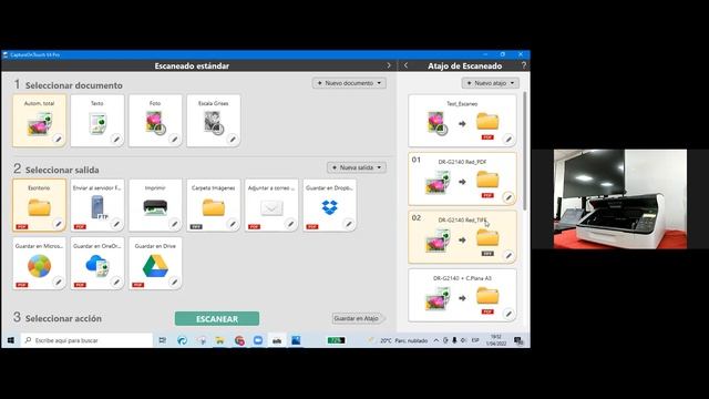 Demostracion de escaner Canon DR-G2140 conectado en una red. смотреть онлайн