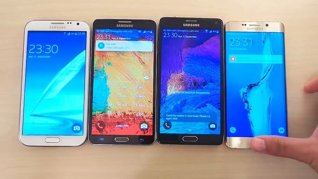 Samsung Galaxy S6 edge+ vs. Galaxy Note 4 vs. Galaxy Note 3 vs. Galaxy Note 2 - Which is faster? смотреть онлайн