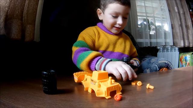 конструктор машинка грейдер, строительные машинки смотреть онлайн