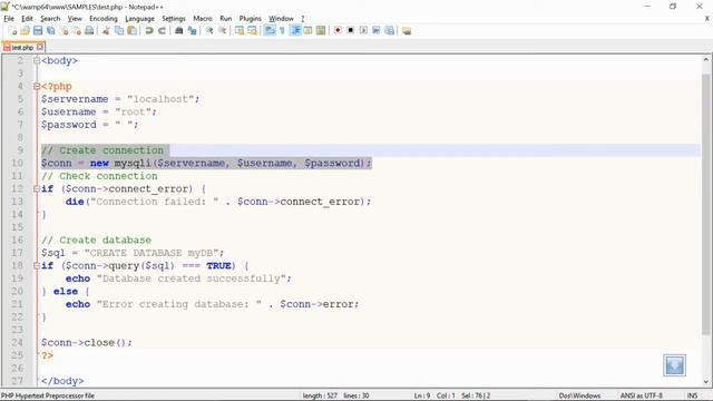 Tutorial 14 PHP CREATE DATABASE CREATE TABLE IN PHPMYADMIN WAMPSERVER IN HINDI смотреть онлайн