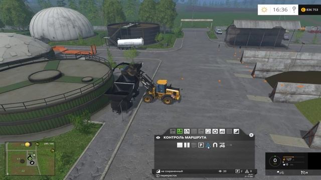 Как прописать маршрут погрузчику для продажи силоса. CoursePlay. Farming Simulator 15 смотреть онлайн