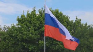 Поднятие флагов РФ и ДНР