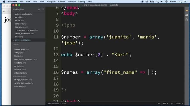 004 Associative Arrays смотреть онлайн