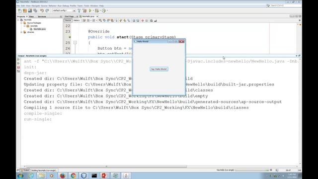 CP II Java FX 01 Hello World смотреть онлайн