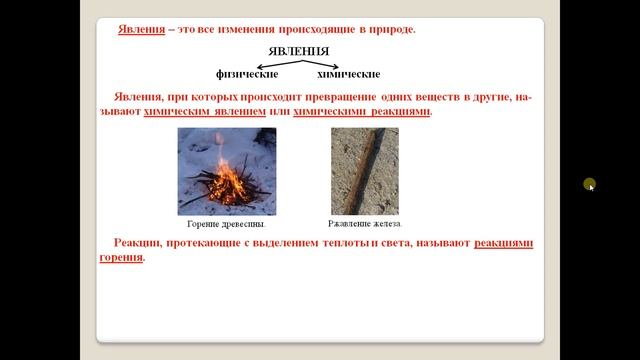 Химические реакции.