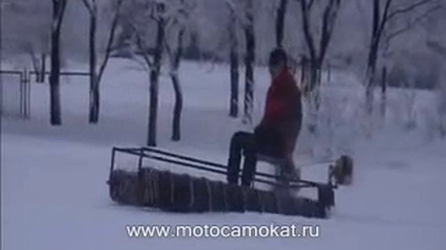 Сверхлёгкий разборный ШНЕКОХОД 2009 ( шнекороторный вездеход )/ Screw-propelled Vehicle
