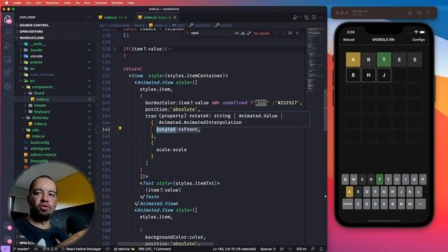 Wordle em React Native, sem Libs externas смотреть онлайн