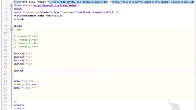 Chapitre 2 Partie 4 : Les Variables de type Tableaux En php [Formation Complet en PHP] смотреть онлайн