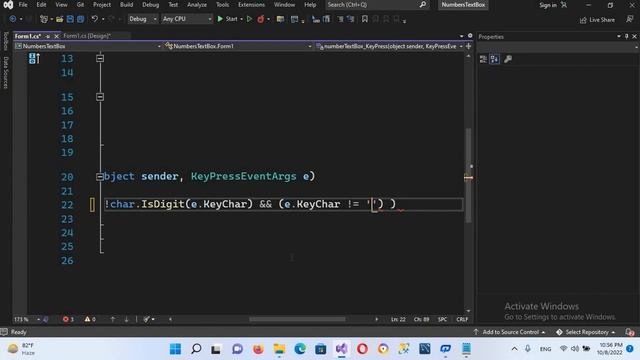 How to Make a Textbox that accepts only numbers c# | Numbers TextBox in C# visual studio смотреть онлайн