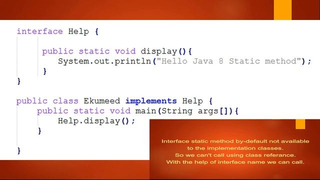 Static method inside interface - Java #4 смотреть онлайн