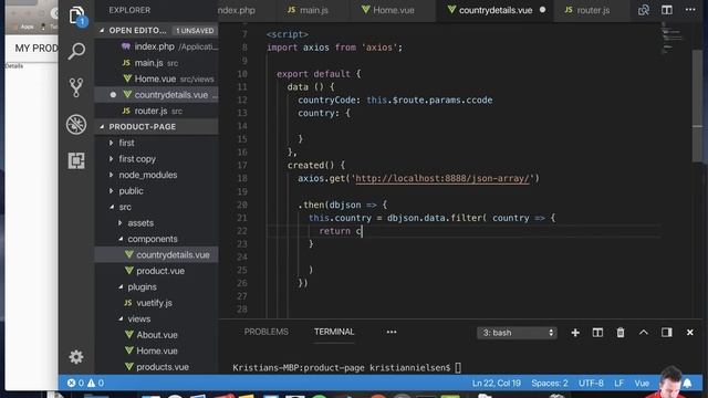 VueJS & DB | Level 4-1.7: page(country) Details .filter() смотреть онлайн