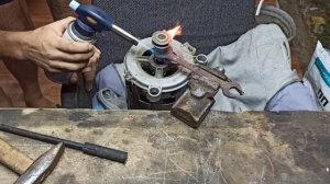 снятие шкива с двигателя без съемника