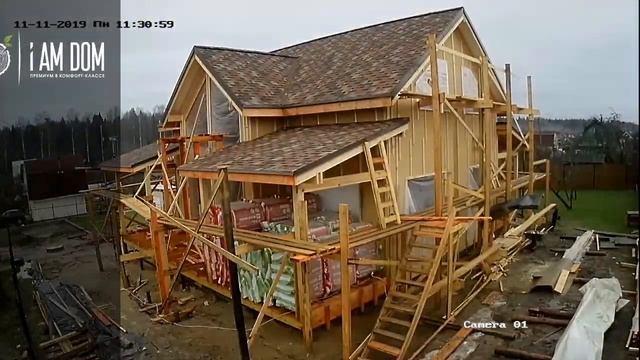 Каркасный дом за 2 минуты. Проект Айлант. Юбилейное. смотреть онлайн